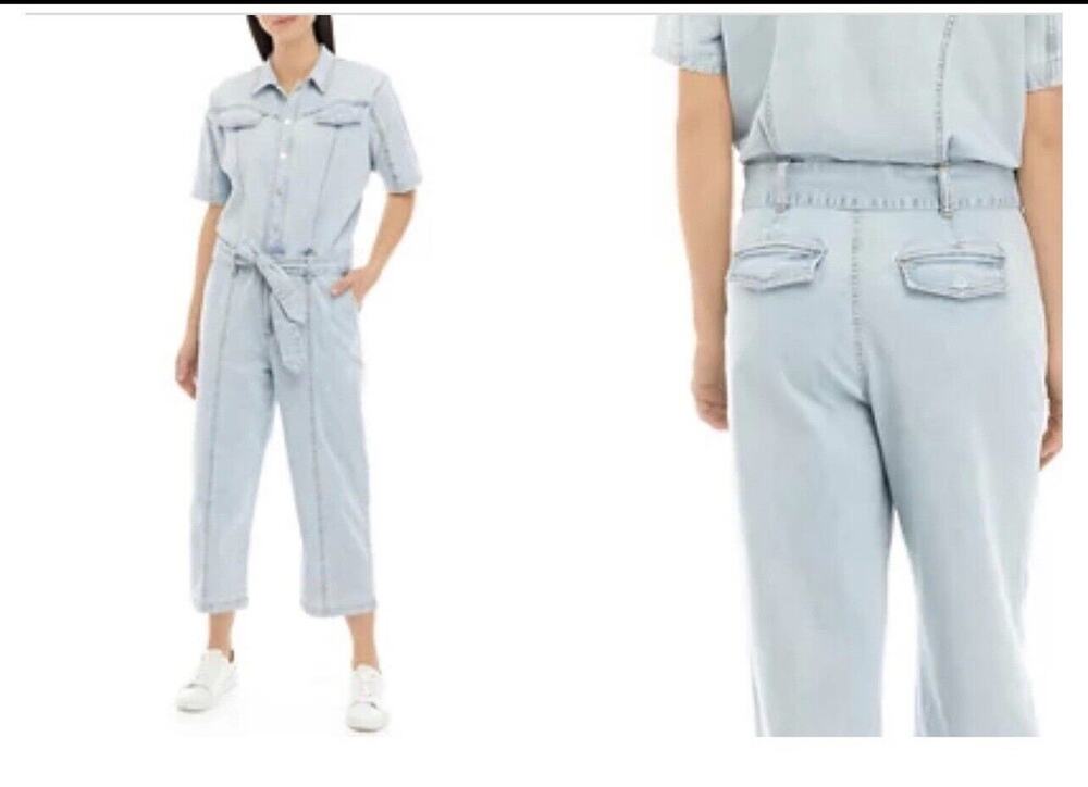 Gloria Vanderbilt x Christian Siriano Size 12 Button Up Jumpsuit Coveralls 90’s